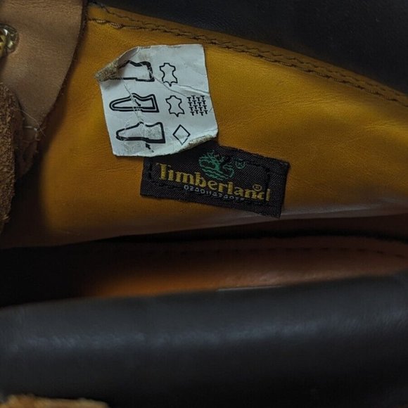 Timberland Men’s 17 Wide Big and Tall Light Brown Leather Lace Up Work Boots - Picture 7 of 12